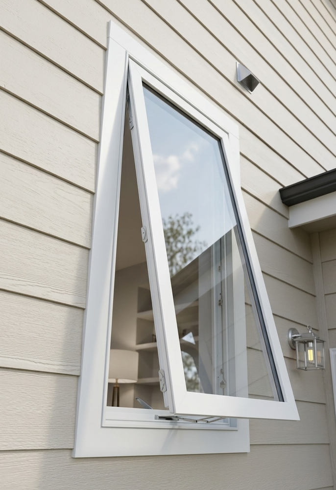 CM Aspekt Awning window installed on home exterior